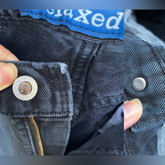 Levi’s Vintage 90’s Silver Tab Relaxed Barrel Leg Jean Black w/ Blue Undertone - Picture 7 of 16